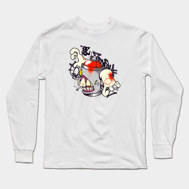 Spray paint Long Sleeve T-Shirt by cereso monky